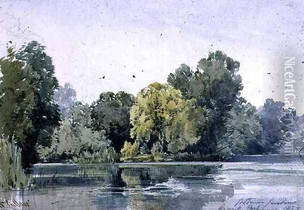 View in the Botanic Gardens, Regent's Park (2) Oil Painting - William Callow