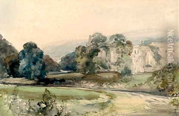 Bolton Abbey Oil Painting - William Callow