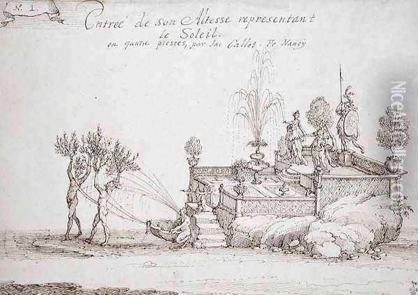 The Duke of Lorraine Representing the Sun Oil Painting - Jacques Callot