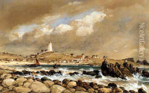 View Of St. Agnes, Scilly Isles Oil Painting - Edward William Cooke