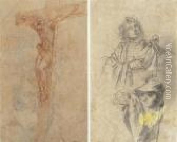 The Crucifixion Oil Painting - Baldassarre Franceschini