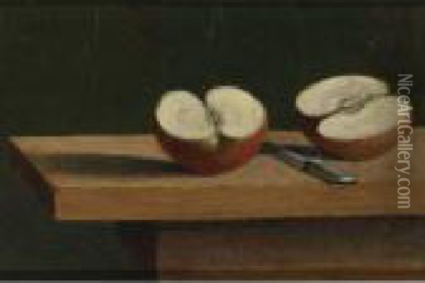 Knife And Apples Oil Painting - John Francis