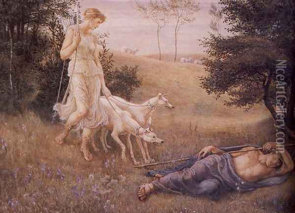Diana and Endymion Oil Painting - Walter Crane