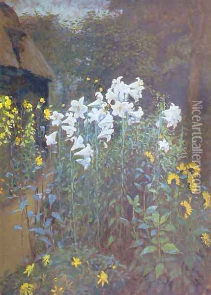 The Garden Oil Painting - Walter Crane