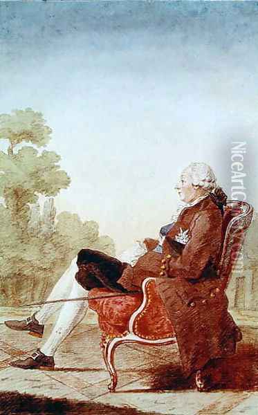 Prince Camille de Lorraine (b.1725) Oil Painting - Louis Carrogis Carmontelle