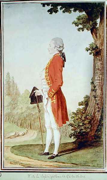 Jean-Baptiste-Louis de la Bussiere, horseman to the Duke of Orleans Oil Painting - Louis Carrogis Carmontelle
