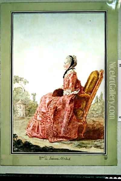 Anne Masson de Bess Baronne dErlach Oil Painting - Louis Carrogis Carmontelle