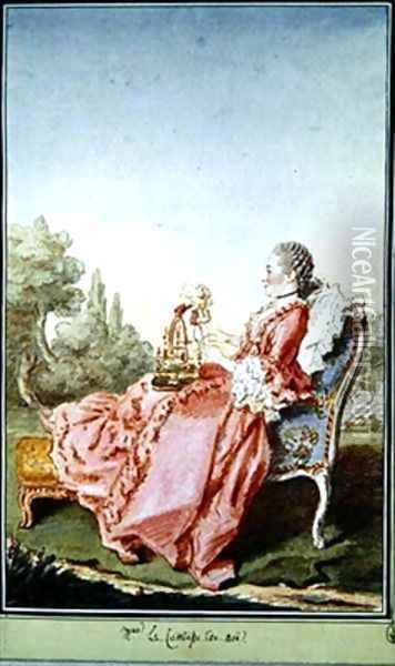 La Comtesse de Noe Oil Painting - Louis Carrogis Carmontelle