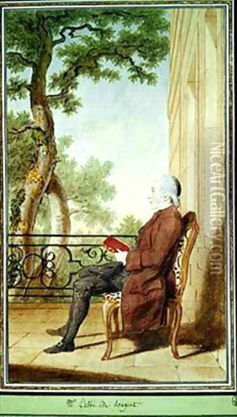 Abbot de Siougeat Oil Painting - Louis Carrogis Carmontelle