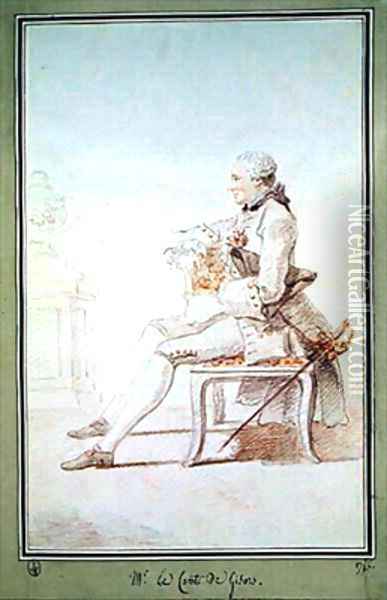Louis Marie 1732-58 Le Comte de Gisors Oil Painting - Louis Carrogis Carmontelle