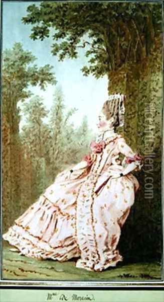 Madame Moracain Oil Painting - Louis Carrogis Carmontelle