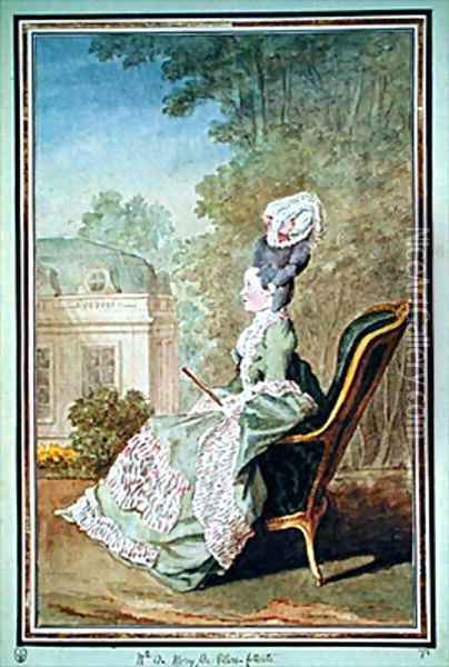 Mademoiselle de Mercy Oil Painting - Louis Carrogis Carmontelle