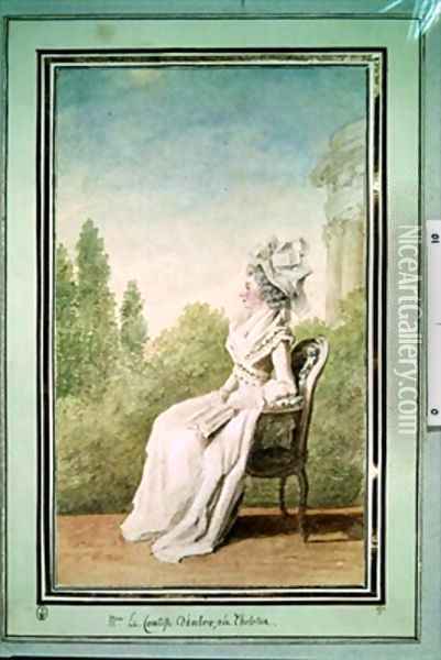 La comtesse dAmbert Oil Painting - Louis Carrogis Carmontelle