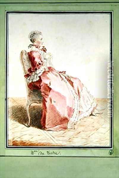 Madame du Tartre Oil Painting - Louis Carrogis Carmontelle