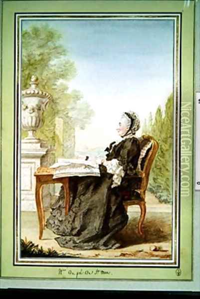 Marie Marthe Alleon Madame de Pre de Saint Maur Oil Painting - Louis Carrogis Carmontelle