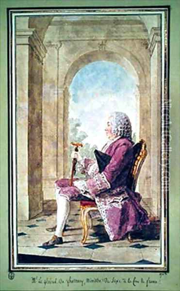 Gaspard Francois Belon de Fontenay Oil Painting - Louis Carrogis Carmontelle