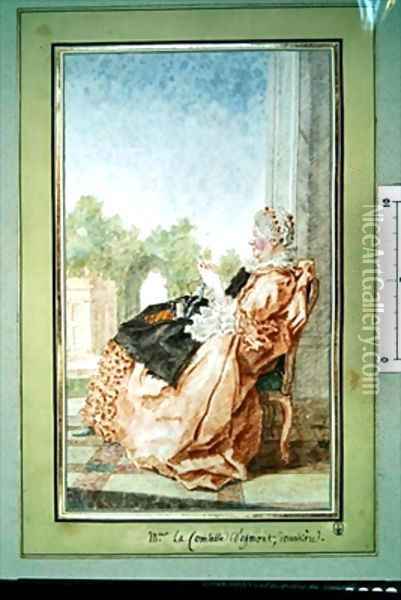 Henriette Julie de Dufort Duras comtesse dEgmont douairiere Oil Painting - Louis Carrogis Carmontelle