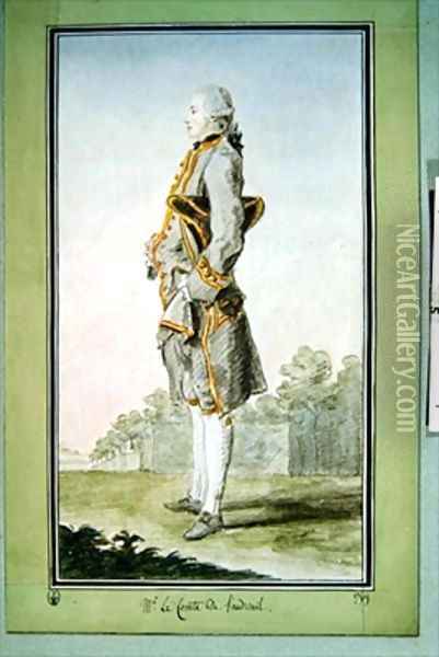 Joseph Hyacinthe Fancois de Paule de Rigaud Le comte de Vaudreuil 1740-1817 Oil Painting - Louis Carrogis Carmontelle