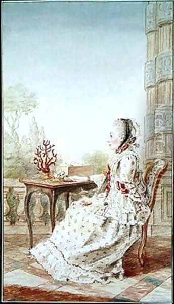 Madame d'Azincourt Oil Painting - Louis Carrogis Carmontelle