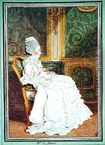 Madame Le Mercier Oil Painting - Louis Carrogis Carmontelle