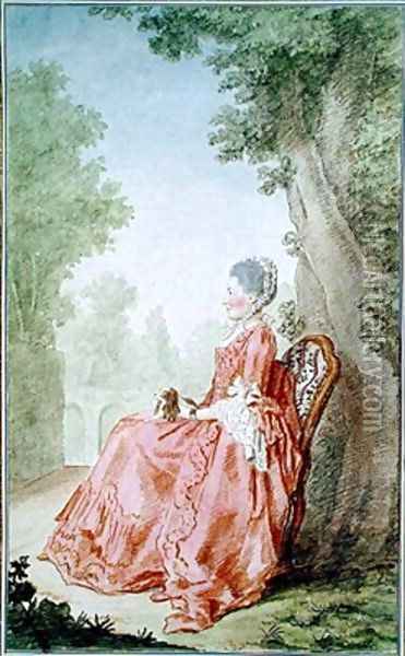Madame de Feuillant Oil Painting - Louis Carrogis Carmontelle