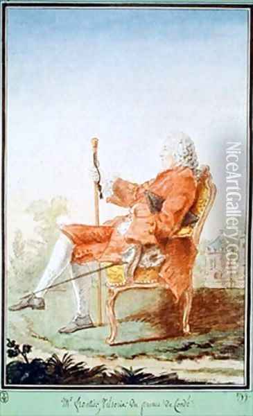 Monsieur Frontier Treasurer to the Duke of Orleans Oil Painting - Louis Carrogis Carmontelle