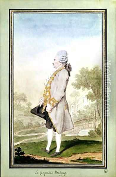 Pierre Alexandre Monsigny 1729-1817 Oil Painting - Louis Carrogis Carmontelle