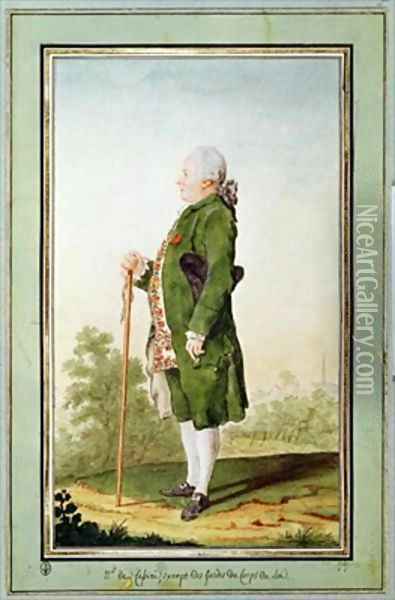 Portrait of Dominique Joseph de Cassini Oil Painting - Louis Carrogis Carmontelle