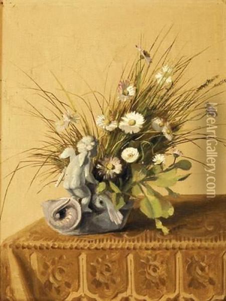 Nature Morte Aux Fleurs Des Champs Oil Painting - Jean Philippe George-Juillard