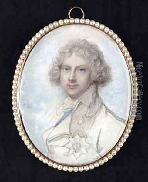 Portrait of George Prince of Wales later King George IV Oil Painting - Richard Cosway