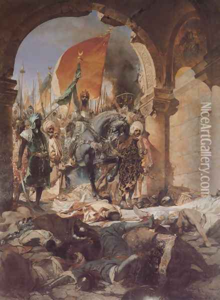 The Entry of Mahomet II into Constantinople Oil Painting - Benjamin Jean Joseph Constant