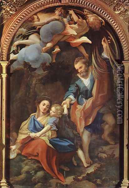 Madonna della Scodella 1525 Oil Painting - Antonio Allegri da Correggio