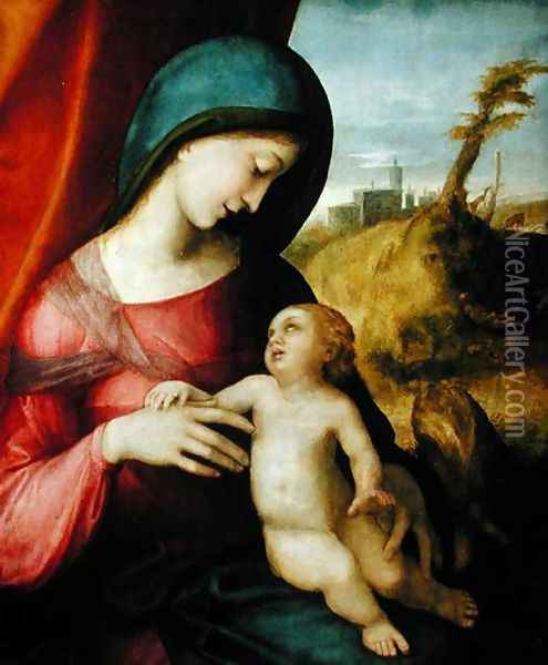 Madonna and Child, 1512-14 Oil Painting - Antonio Allegri da Correggio