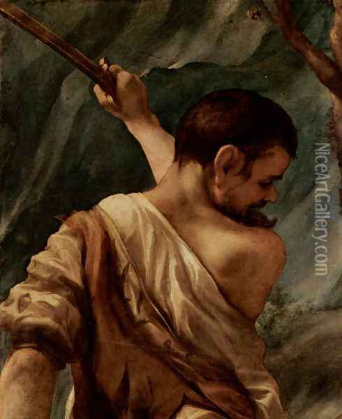 Martyrdom of four Saints, detail Oil Painting - Antonio Allegri da Correggio