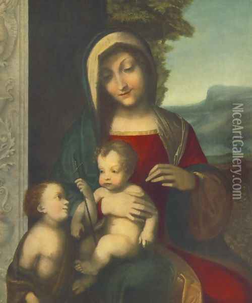 Madonna Oil Painting - Antonio Allegri da Correggio
