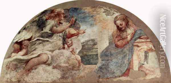 Proclamation, Fragment Oil Painting - Antonio Allegri da Correggio