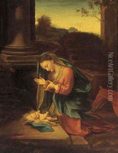 The Madonna and Child Oil Painting - Antonio Allegri da Correggio