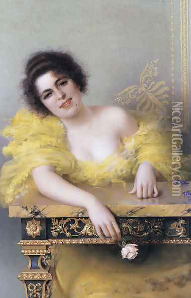 Portrait of a Young Woman Oil Painting - Vittorio Matteo Corcos