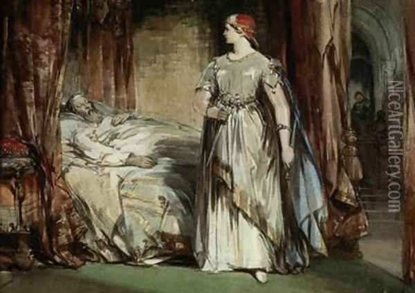 Lady Macbeth, 1850 Oil Painting - George Cattermole