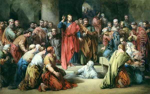 The Raising of Lazarus Oil Painting - George Cattermole