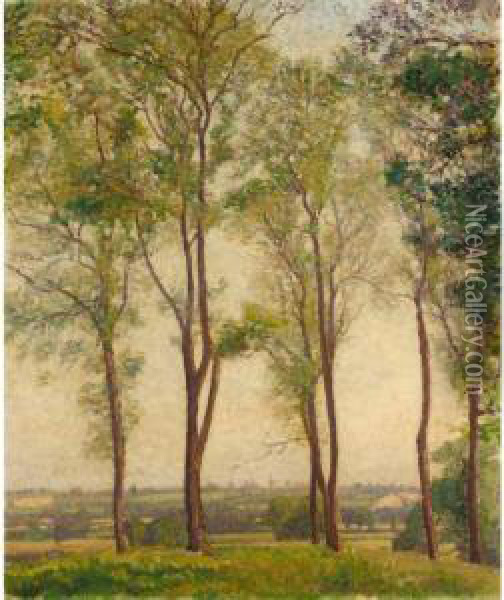 Trees Oil Painting - Spencer Frederick Gore