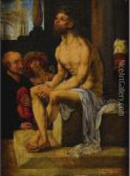 Mocking Of Christ Oil Painting - Jan Mabuse