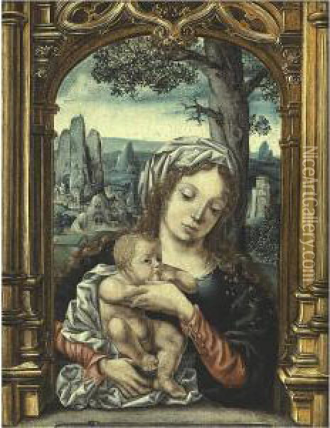 Virgin And Child Oil Painting - Jan Mabuse