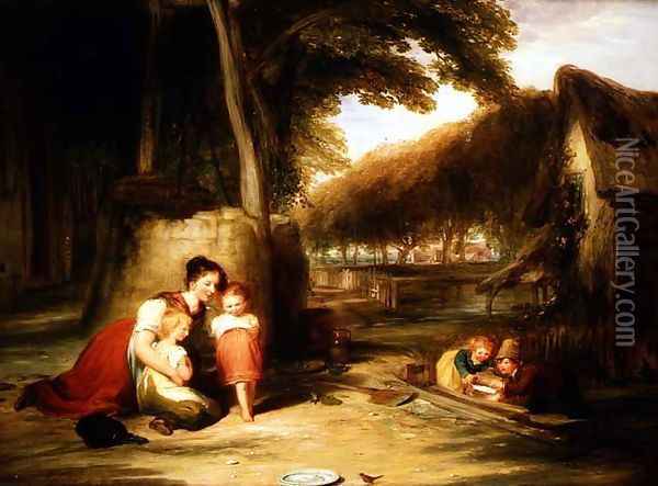 The Venturesome Robin, 1831 Oil Painting - William Collins
