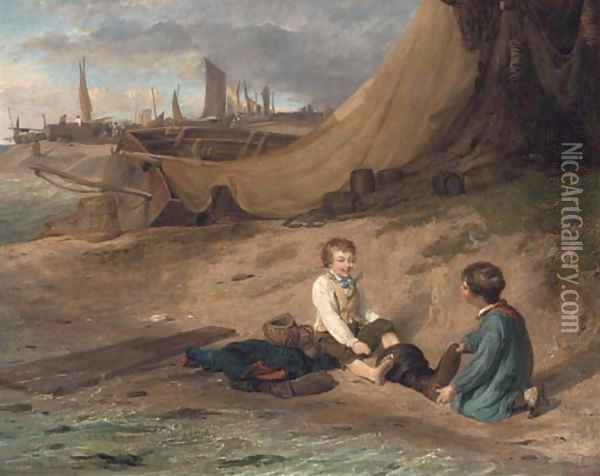 The young fisherman Oil Painting - William Collins