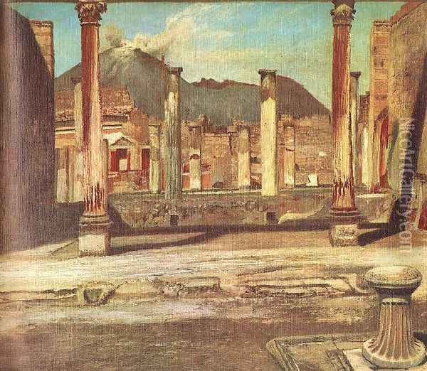 Pompeji Have (A Chirurgus haza a Vezuvval), 1897-98 Oil Painting - Tivadar Kosztka Csontvary