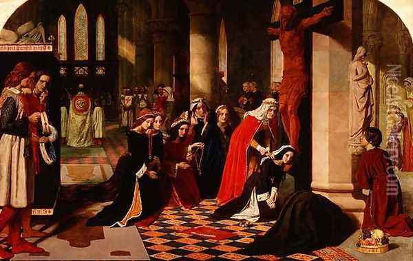 The Renunciation of Queen Elizabeth of Hungary, 1850 Oil Painting - James Collinson