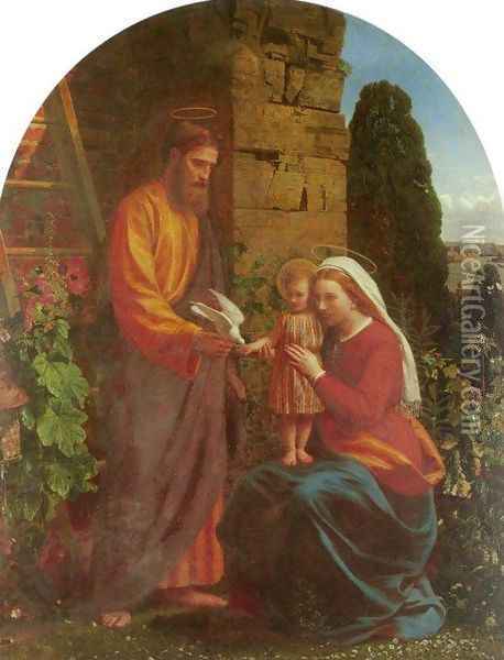 The Holy Family Oil Painting - James Collinson