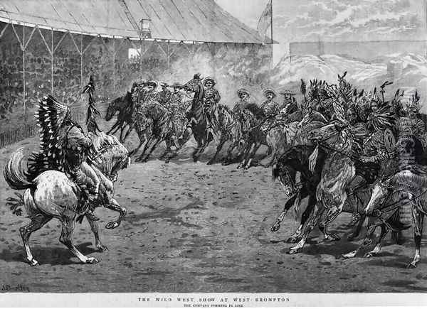 The Wild West Show at West Brompton, 1887 Oil Painting - John Charlton