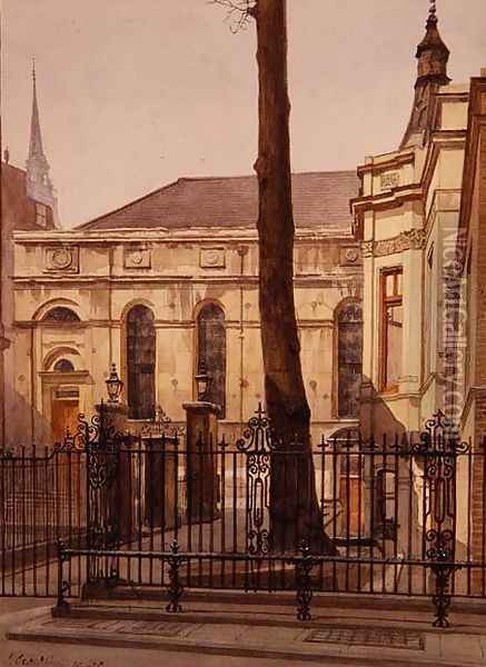 Stationers' Hall, London, 1890 Oil Painting - John Crowther
